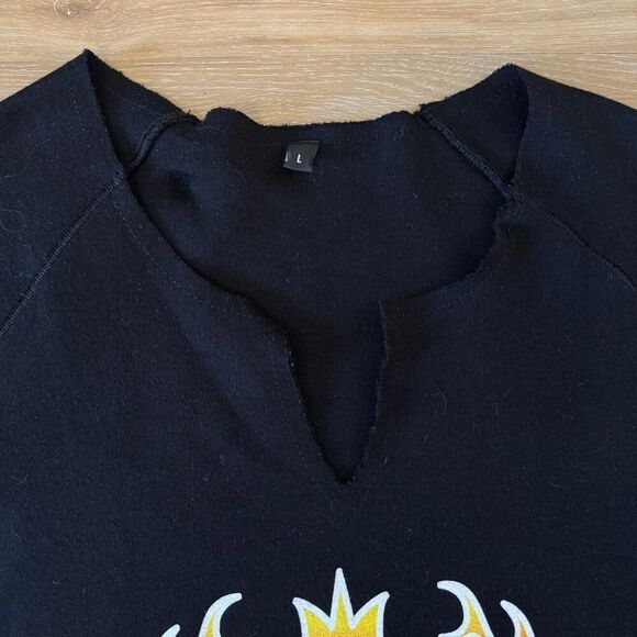 Peaches Merrill Nisker Black Graphic Shirt Size Large Cutoff Raw Punk Erotic - Picture 2 of 5